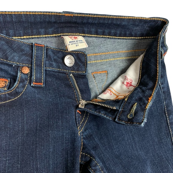True Religion STELLA Jeans Size 27 Skinny‎ Low Rise Blue Denim (Actual 30x31) - Picture 8 of 15